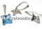 Tortite ag 925 rodiat, patrat, pt Swarovski 4485 de 10.5mm - x1per