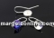 Tortite cercei cu bordura, argint 925, rivoli Swarovski 6mm - x1per
