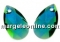 Swarovski, drop pendant, emerald aurora borealis, 16mm - x1