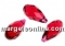 Swarovski, briolette pendant, scarlet, 11mm - x1