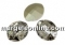 Swarovski, fancy rivoli, pure leaf, gold patina, 14mm - x1