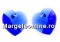Swarovski, heart pendant, majestic blue, 10mm - x2