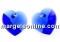 Swarovski, heart pendant, majestic blue, 10mm - x2