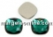 Swarovski, cabochon cushion, emerald, 7mm - x2