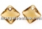 Swarovski, Princess cut pendant, light colorado topaz, 16mm - x1