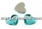 Swarovski, heart cabochon, denim blue, 6mm - x2