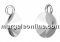 Baza link argint 925, 3 fancy floare de 6mm - x1