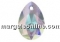 Swarovski, drop pendant, crystal shimmer, 9mm - x2
