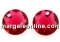 Swarovski, chaton pendant, red magma, 10mm - x1