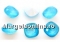 Ideal crystals, fancy square, astral blue, 12mm - x2