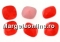 Ideal crystals, fancy square, neon orange, 12mm - x2