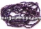 Crystal bead string, faceted biconical, black diamond, 4mm