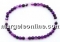 Colier cu incuietoare din margele agate striped, portocaliu, 4mm