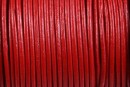 Snur piele naturala, rosu intens, 1.8mm - x1m