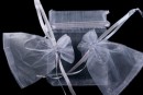 Saculet organza, gri argintiu, 11.5x8.5cm - x20