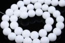 Margele agate albe, rotund, 10mm