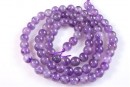 Margele ametist intense natural, round, 6mm