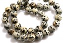 Margele jasp dalmatian, rotund, 10mm