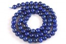 Margele lapis lazuli natural tratat, rotund, 8mm