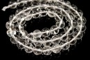 Margele cuart natural de stanca, rotund, transparent, 8mm