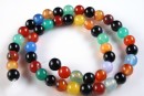 Margele agate,rotund, multicolor, 6.5mm