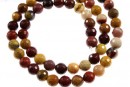 Margele jasp mookaite, rotund fatetat, 6.5mm