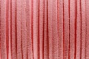 Snur faux suede, roz pastel, 3mm - x5m