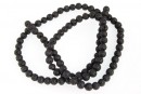 Margele lava neagra, round, 4.5mm
