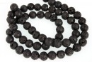 Margele lava neagra, round, 6.5mm