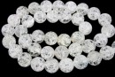 Margele cuart de gheata transparent, rotund, 10.5mm