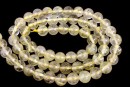 Margele cuart natural rutilat, rotund, 6.5mm