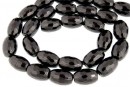 Margele onix negru, butoias fatetat, 12x8mm