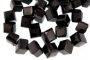 Margele onix negru, fancy cub, 15mm