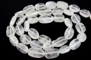 Margele cuart natural , oval neregulat, 8-9mm