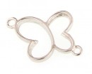 Link fluture, argint 925 placat cu rodiu, 17x12mm - x1