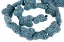 Margele lava naturala, turcoaz, fluture, 23x22mm - x20
