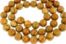 Margele jasp wood lace, rotund, 8.5mm