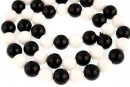Margele agate alb-negru, rotund, 6mm