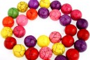 Margele magnezit multicolor, rotund, 12mm