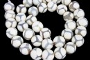 Margele agate pictate manual cu solutie din orez tibetan style, 10.5mm