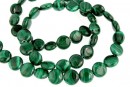 Margele malachit natural, disc, 8.5mm