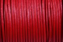 Snur piele naturala, rosu, 2.2mm - x1m