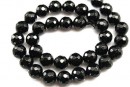 Margele onix negru, rotund fatetat, 12mm