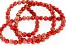 Margele jasp imperial, rosu, rotund, 4.5mm