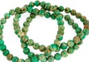 Margele jasp imperial, verde, rotund, 4.5mm