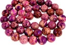 Margele jasp imperial, mov fucsia, round, 8.5mm