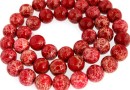 Margele jasp imperial, rosu, rotund, 8.5mm