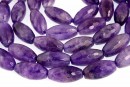 Margele ametist, oval rotunjit fatetat, 20x10mm