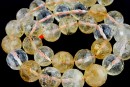 Margele citrin natural, rotund microfatetat, 12mm