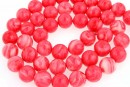 Margele rasina sintetica, imitatie de rodocrozit, rotund, 8mm
